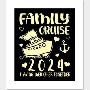 Family Cruise 2024 Making Memories Summer Matching Vacation Posters and Art